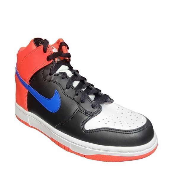 Nike Shoes - Nike Dunk High GS - DB2179 001 - Black / Game Royal - Crimson - 6Y / Women's 7.5